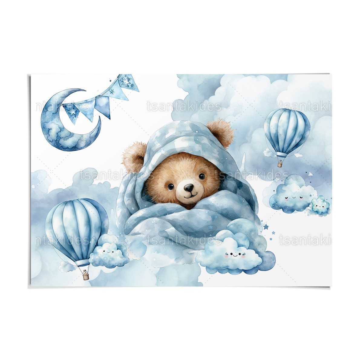 ΧΑΡΤΙΝΟ ΣΟΥΠΛΑ ΒΑΠΤΙΣΗΣ  Teddy Bear sky TS745